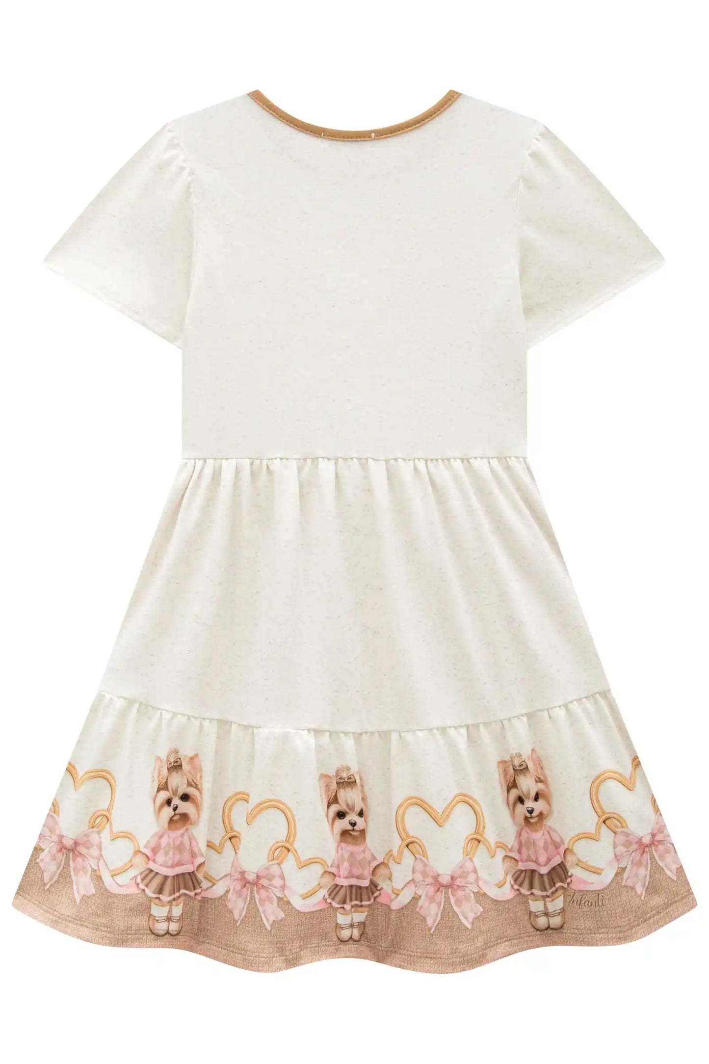 Vestido Infantil em Malha Power Bege Claro - Infanti