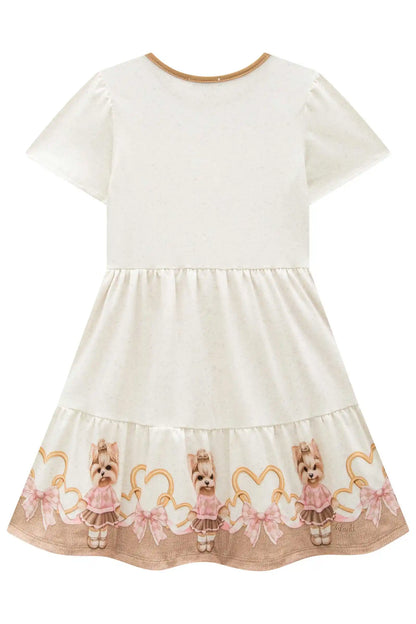 Vestido Infantil em Malha Power Bege Claro - Infanti