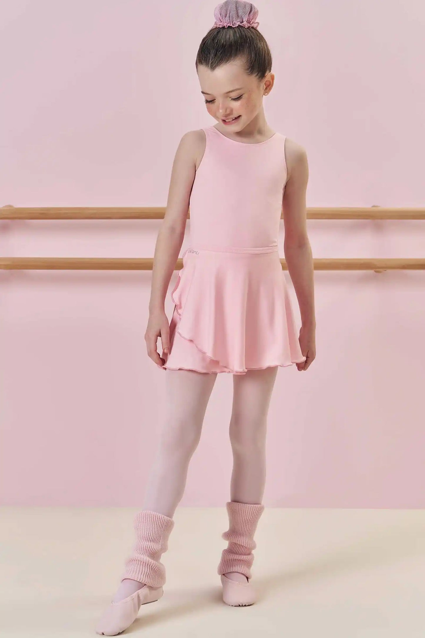 Collant Infantil Regata em Malha Rosa Claro - Infanti