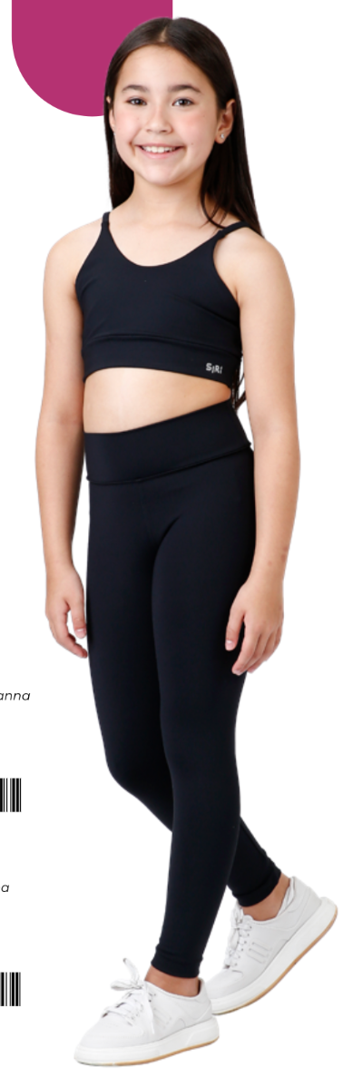Conjunto Infantil Top Sara Maxxi e Legging Basic Maxxi Diversão - Siri Sport