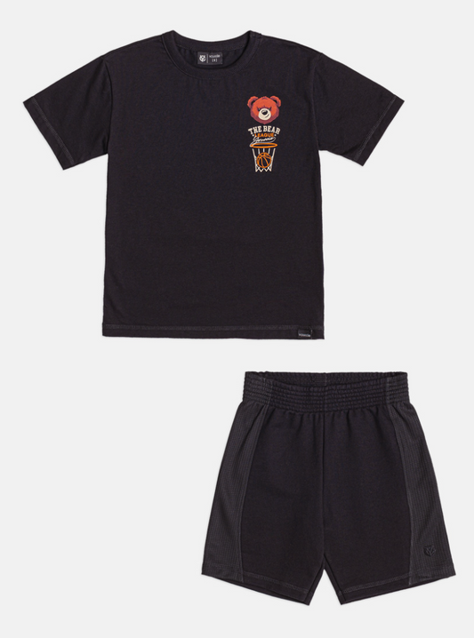 Conjunto Infantil T- Shirt Estampa Bear League e Bermuda - Youccie