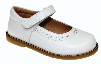 Sapato Infantil Couro Flora Branco - Gracia
