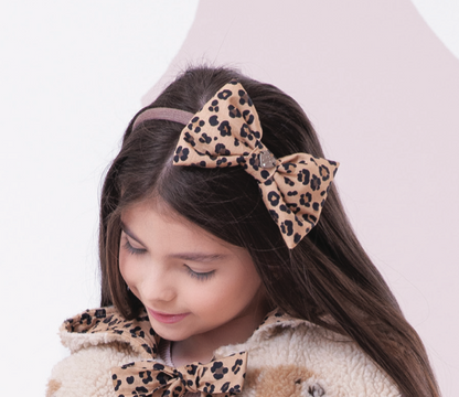 Arco Infantil Laço Puffer Estampado Ursinhos e Listas - Pituchinhus