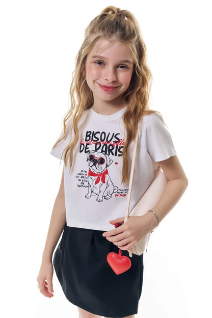 Conjunto Teen Blusa e Short-Saia Alfaiataria Cargo - Vic Vick