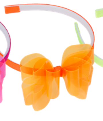 Arquinho Infantil Borboleta Laranja Neon - Siri Kids