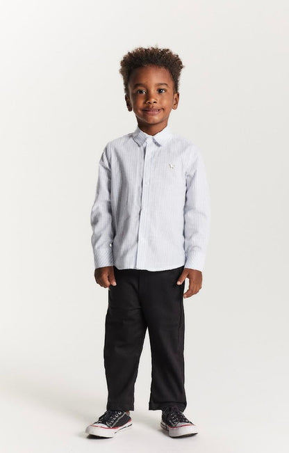 Conjunto Bebê  Blusa Tricot Clássico Jacquard E  Calça Social Sarja Peletizada Preta - Um Mais Um