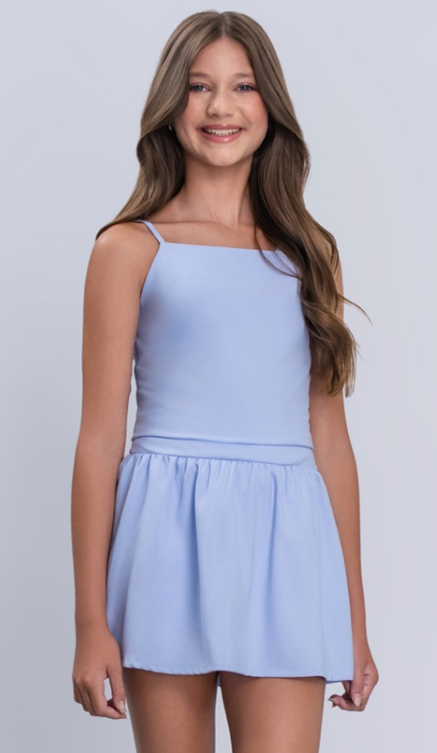 Conjunto Teen Blusa Cropped e Saia de Crepe - Vanilla Cream - Pré Venda