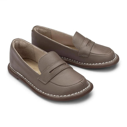 Mocassim Infantil Couro Moca Grigio - Petit Cheval
