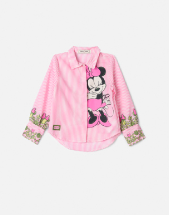 Camisa Infantil Listrada Disney Punhos Conceito - Animê