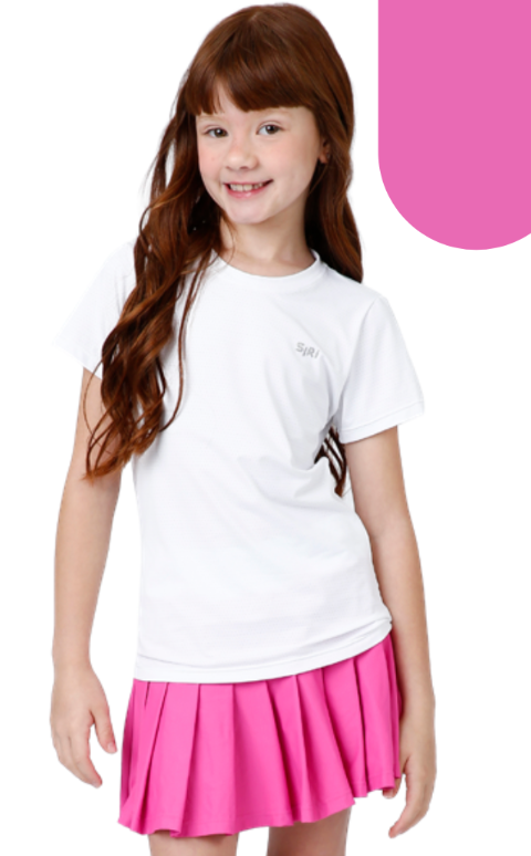 Conjunto Infantil Blusa Maria Dry e Saia Fernanda Dry Badminton - Siri Sport