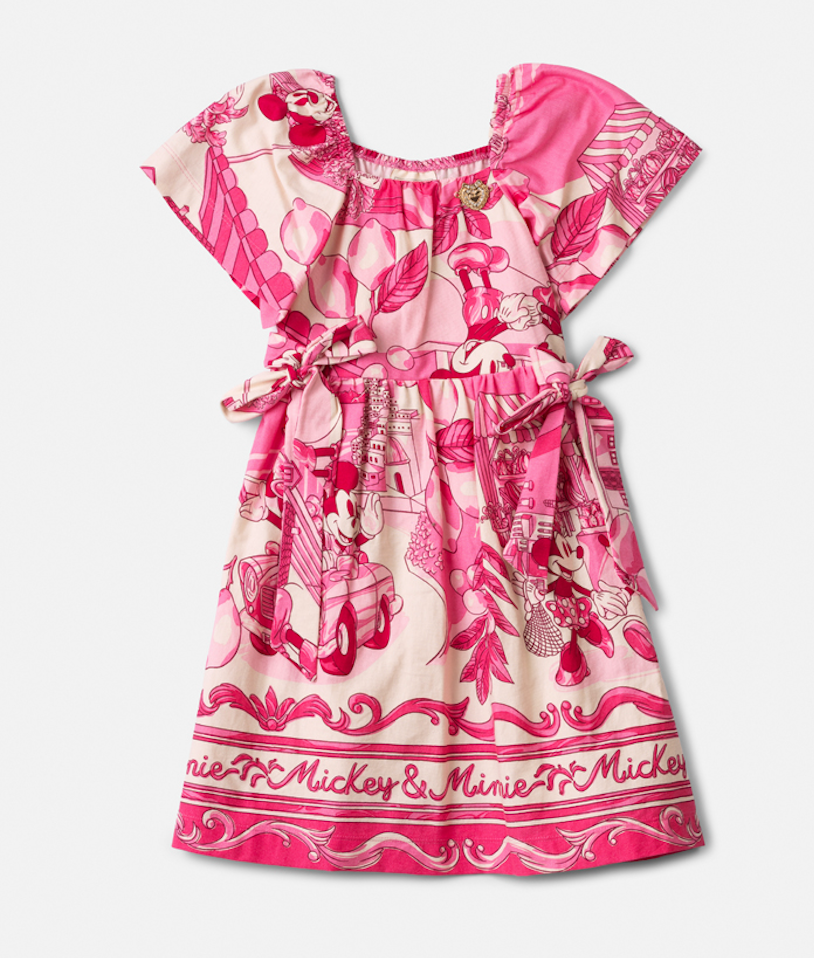 Vestido Infantil Barrado Minnie - Animê