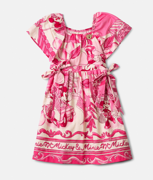 Vestido Infantil Barrado Minnie - Animê