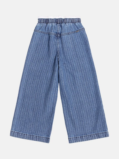 Conjunto Infantil Casaco  Over Hello Kitty Cranberry Juice e Calça Jeans Listrada Cós Duplo - Momi