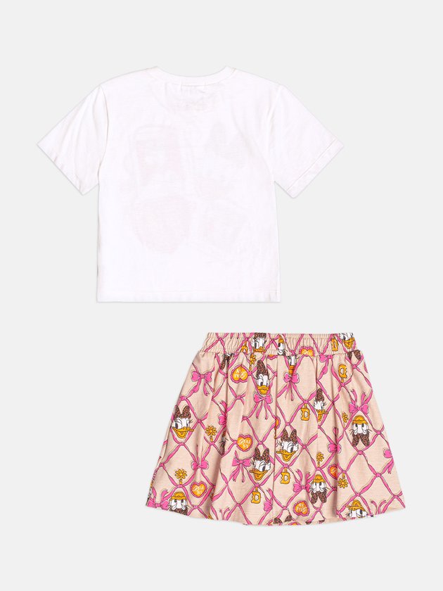Conjunto Infantil Blusa Daisy e Saia Estampa Disney - Momi