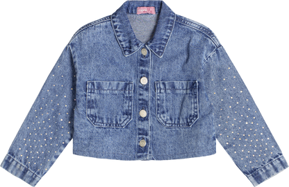 Jaqueta Jeans Strass Momi