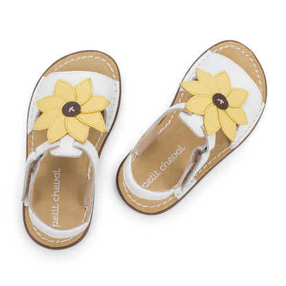 Sandália Infantil Carrossel Blanche Flor Margarida - Petit Cheval