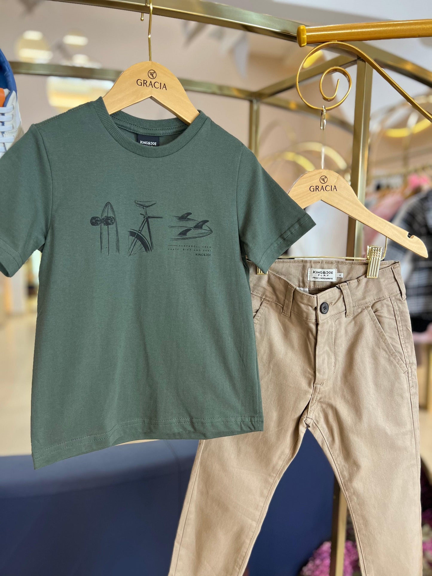 Camiseta Skate Bike And Surf King & Joe Play - Gracia