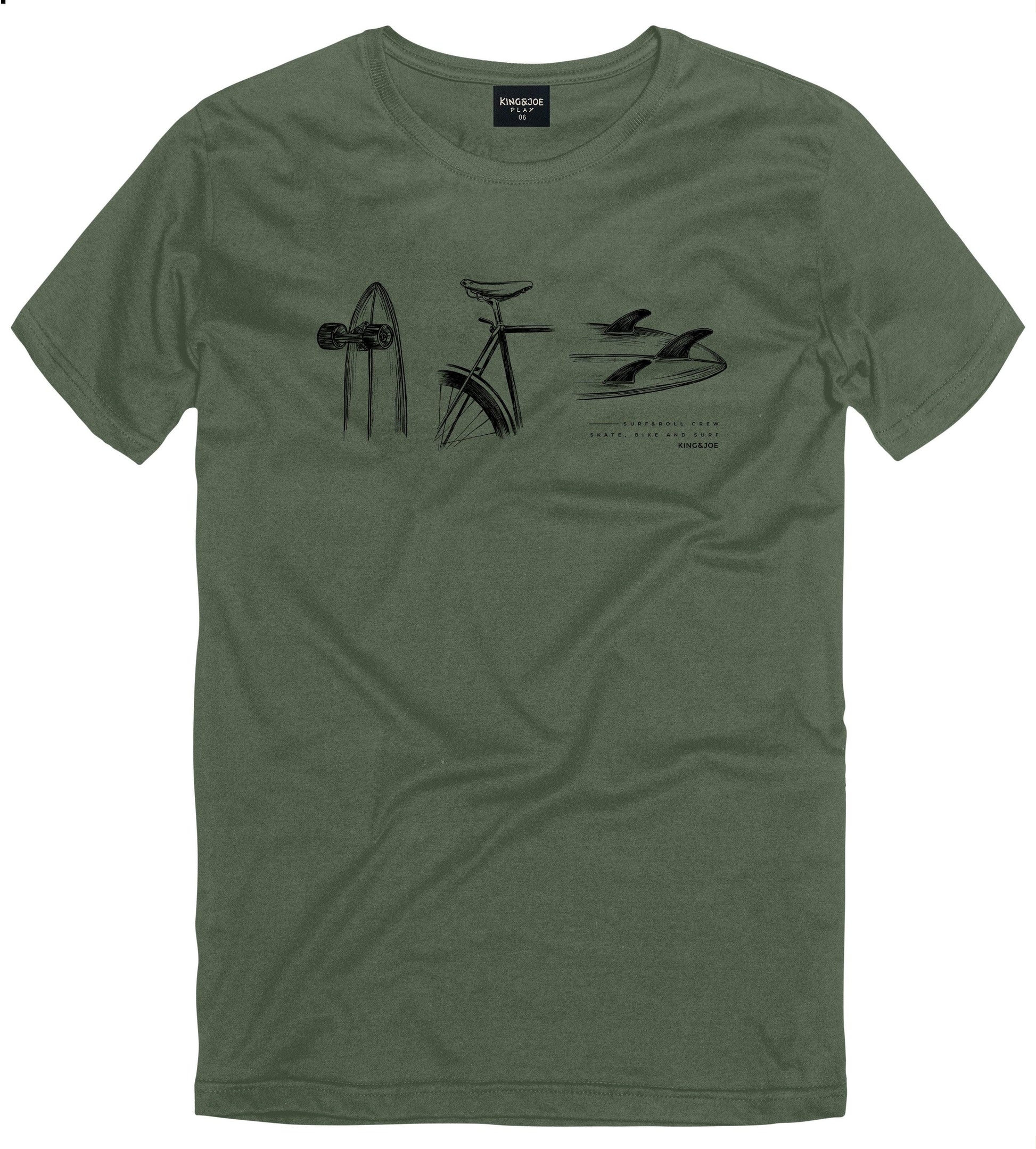 Camiseta Skate Bike And Surf King & Joe Play - Gracia
