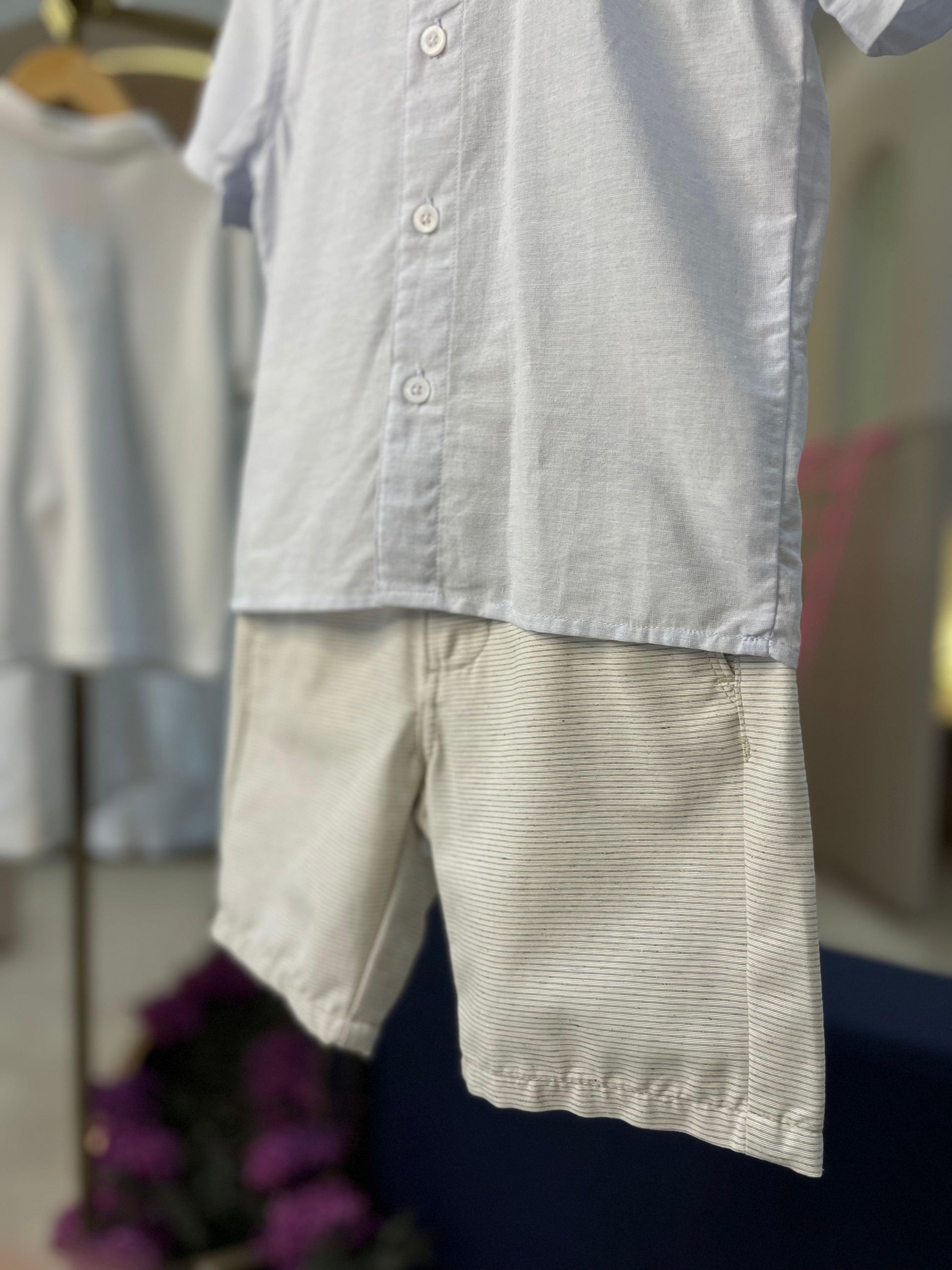 Conjunto bermuda de sarja e camisa King & Joe Play - Gracia