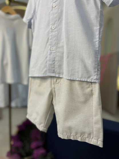 Conjunto bermuda de sarja e camisa King & Joe Play - Gracia
