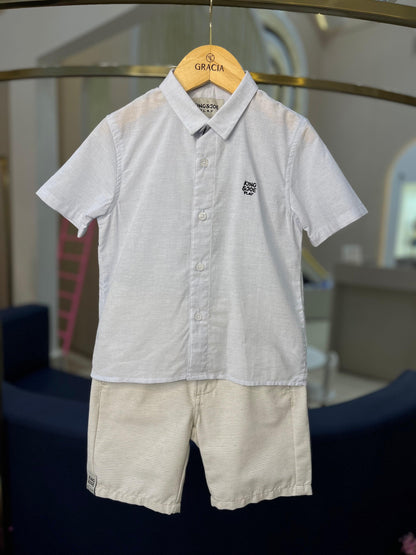 Conjunto bermuda de sarja e camisa King & Joe Play - Gracia