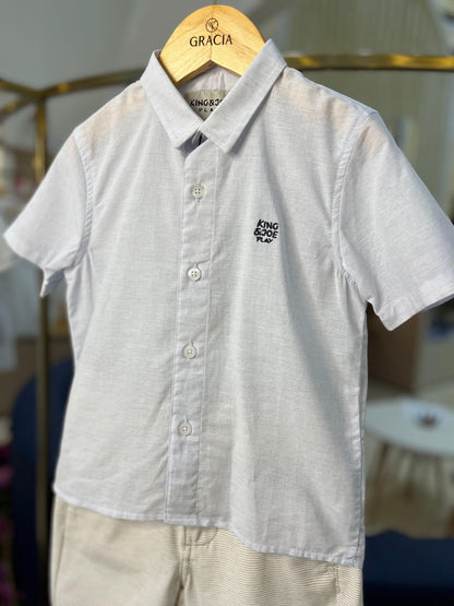 Conjunto bermuda de sarja e camisa King & Joe Play - Gracia