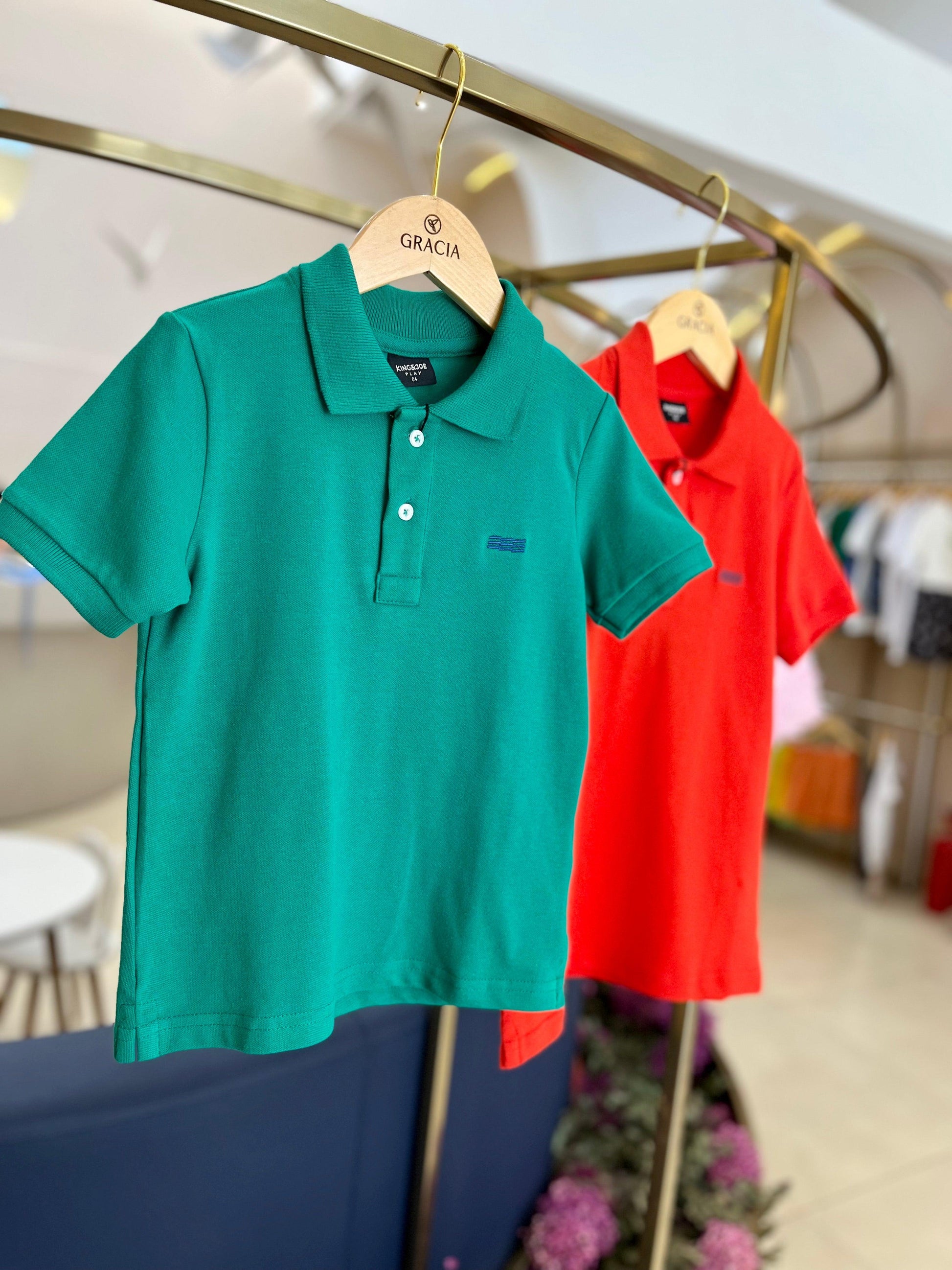 Polo piquet slim com bordado King & Joe Play - Gracia