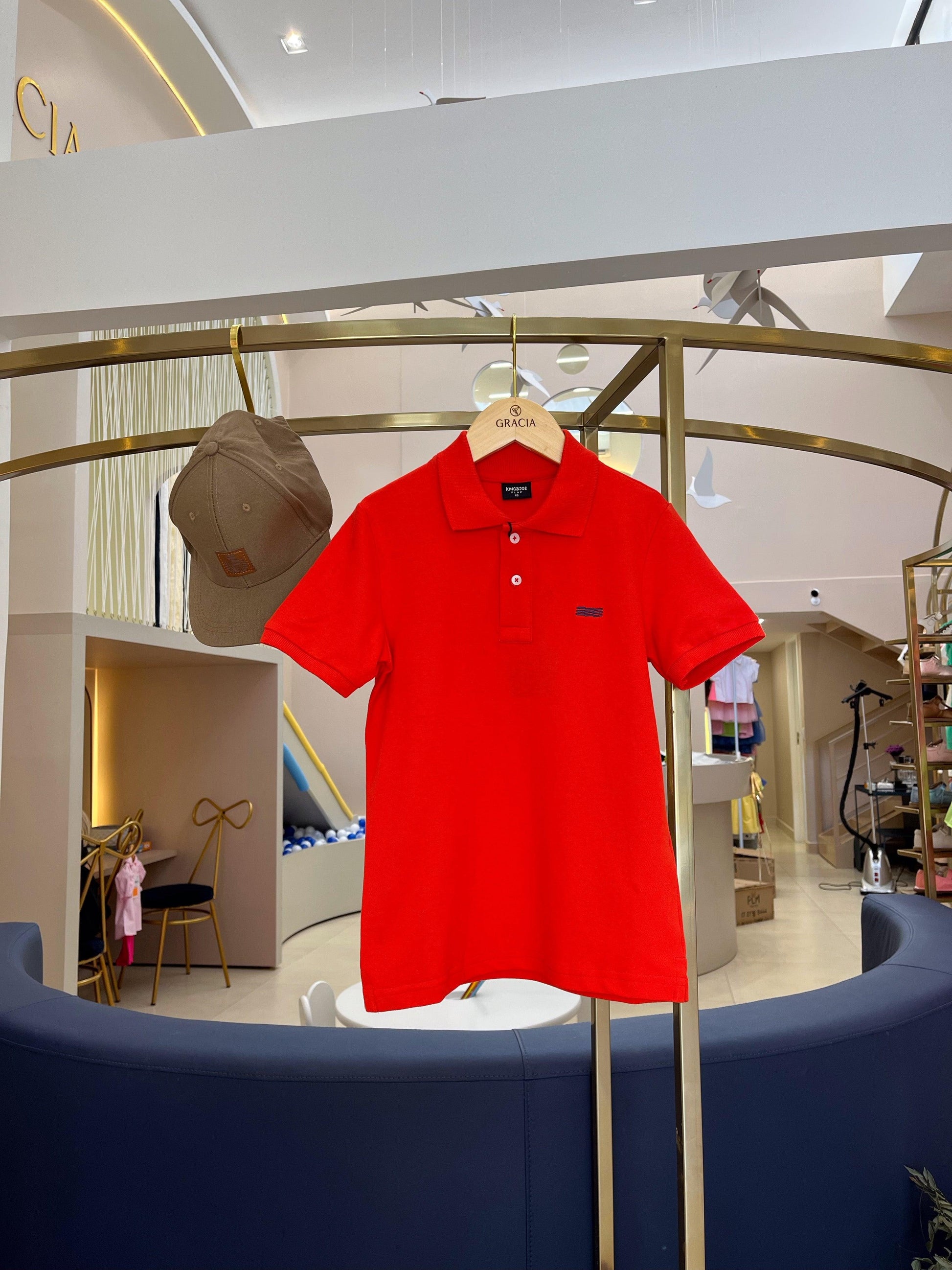 Polo piquet slim com bordado King & Joe Play - Gracia