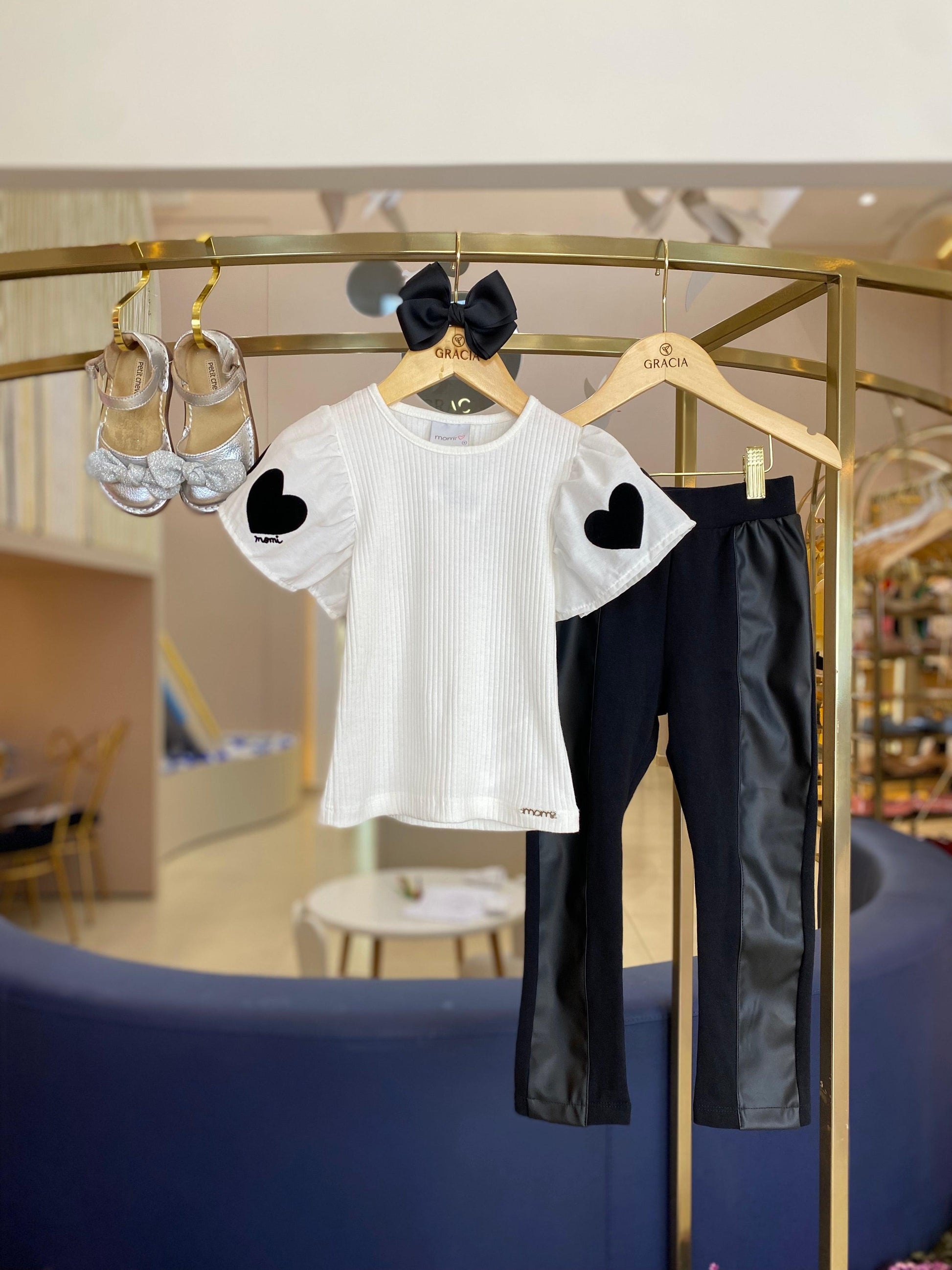 Legging Montaria Detalhes em Couro Momi - Gracia