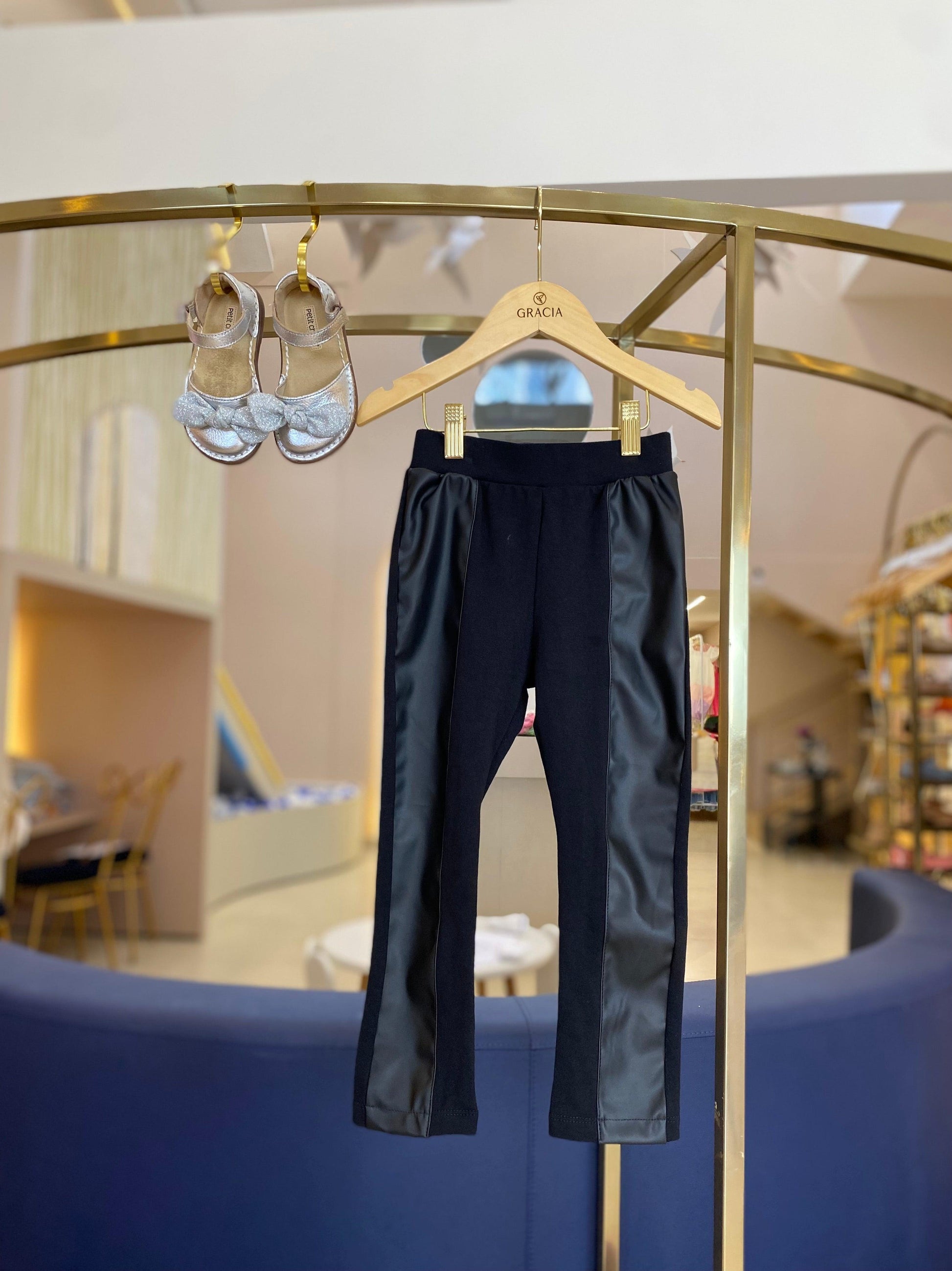 Legging Montaria Detalhes em Couro Momi - Gracia