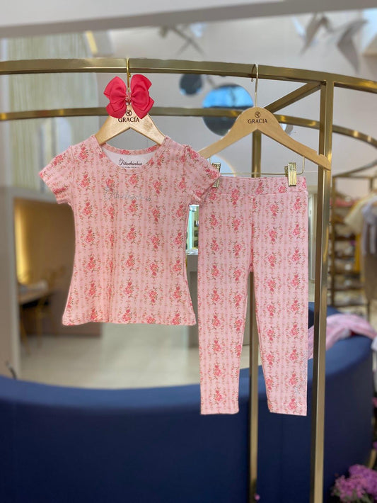 Blusa básica floral Pituchinhus - Gracia