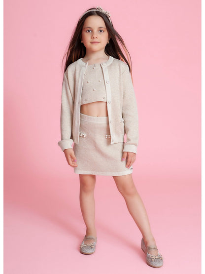Saia-shorts Tricot Brilhos e Bordados Pituchinhus