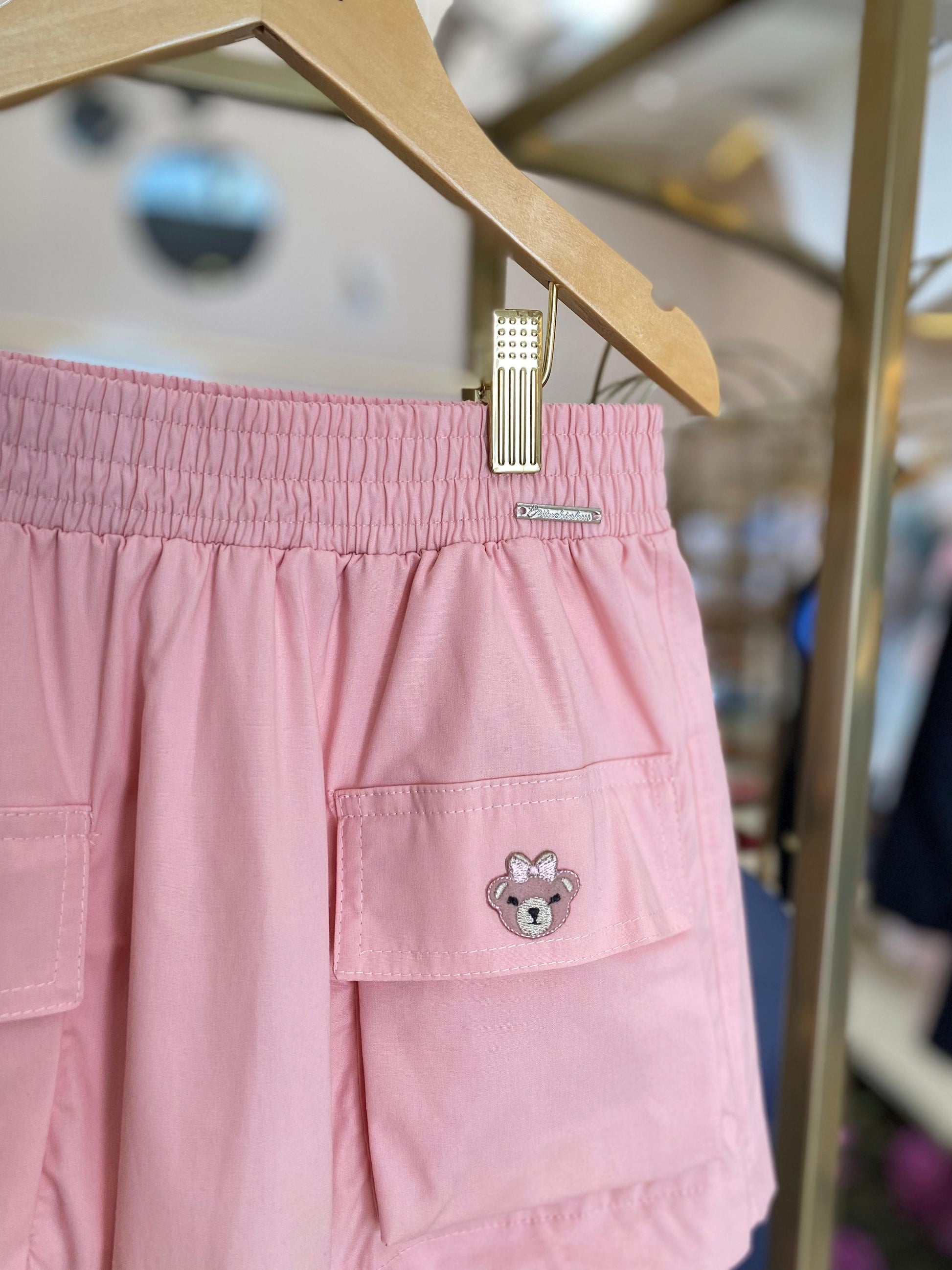 Shorts-saia Bolsos Cargo Patches Ursa Pituchinhus - Gracia