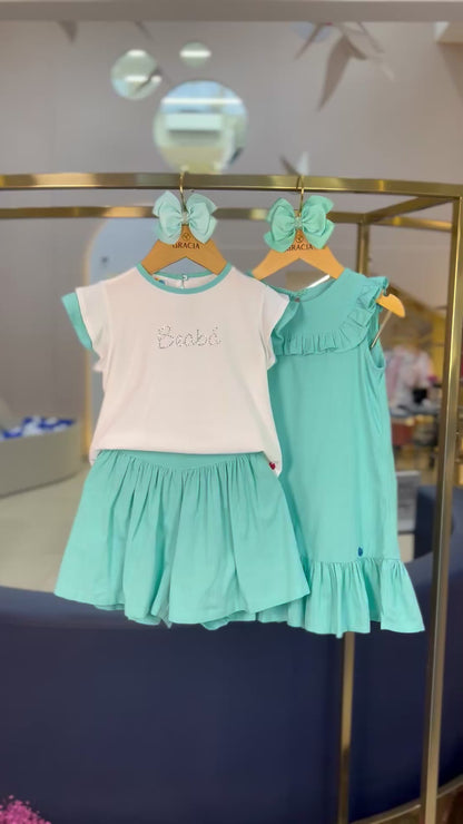 Vestido Recorte Babado Voil Acqua - Beabá