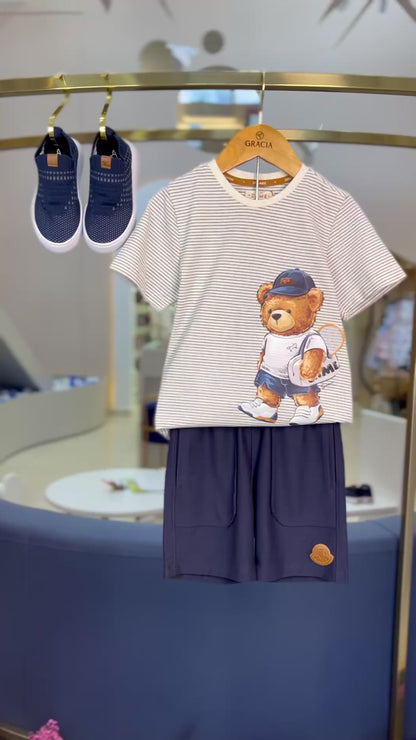 Camiseta Listrada Narni Marinho - Dame