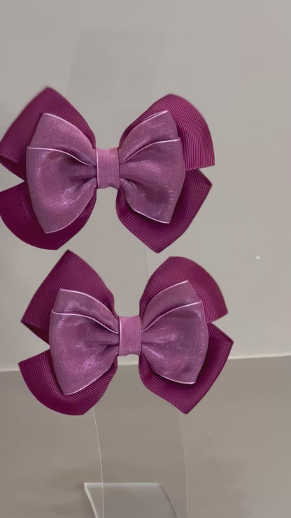 Laço Infantil Special Organza Liso Marsala - Gracia