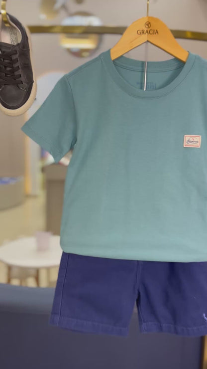 Camiseta Infantil Básica Denim - Reserva Mini