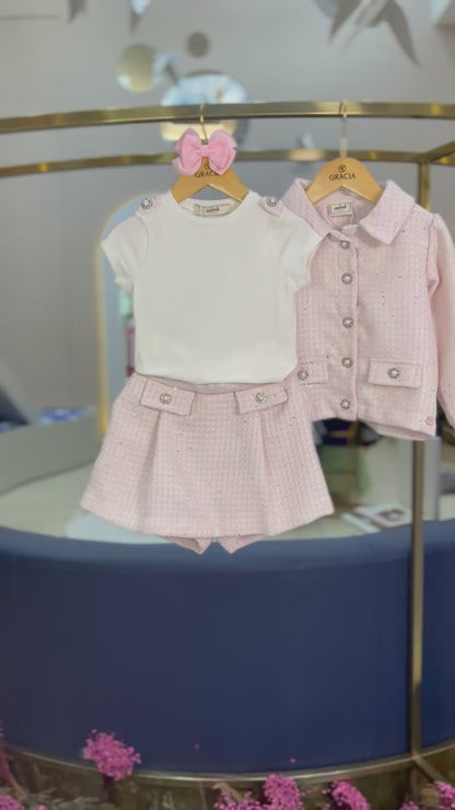 Casaco Infantil Conceito Tweed Quartzo - Animê