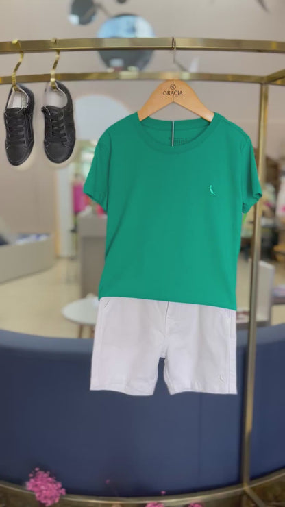 Camiseta Infantil Pima Verde - Reserva Mini