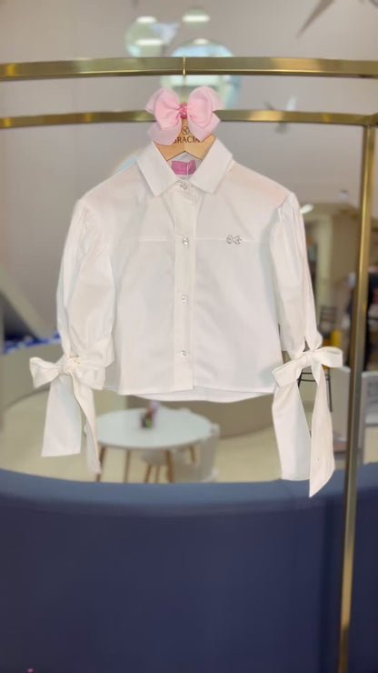 Camisa Laços nas Mangas Bufantes - Luluzinha