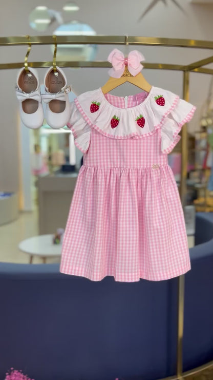 Vestido Gola Moranguinho - Luluzinha
