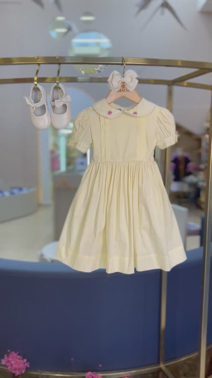 Vestido Infantil Borboleta Amarelo - Gracia