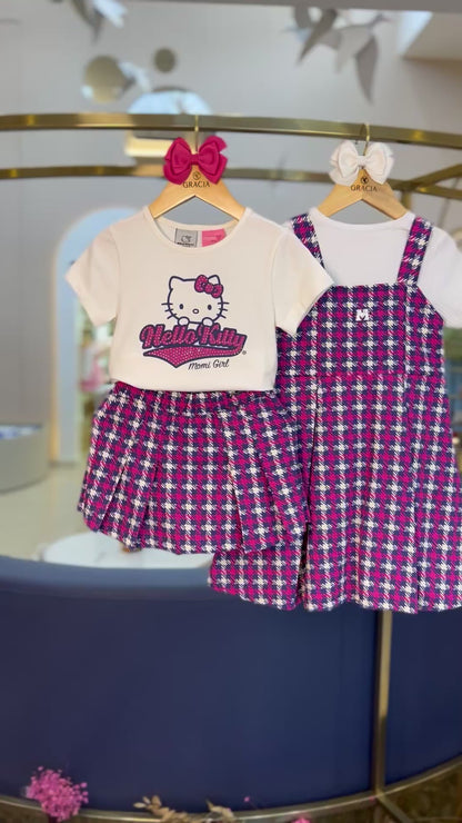 Conjunto Blusa e Shorts Pied Poule - Momi