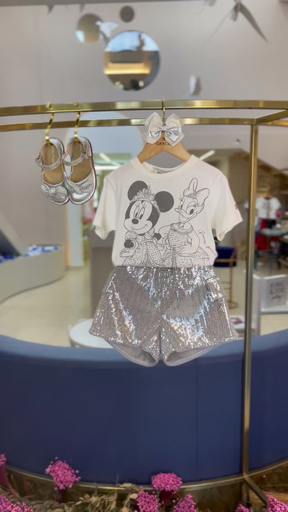 Conjunto Minnie Style Paetê - Animê