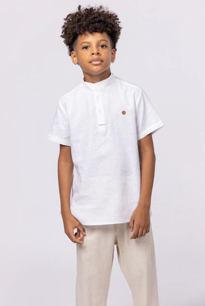 Bata de cambraia de linho Off White - 1+1 - Gracia