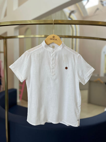 Bata de cambraia de linho Off White - 1+1 - Gracia