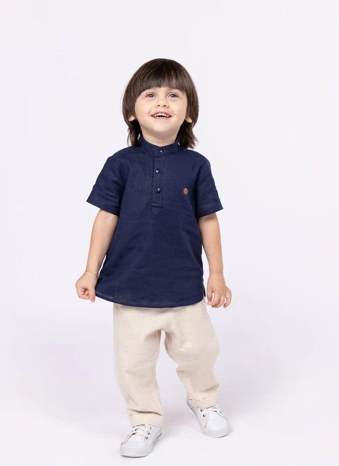 Bata de cambraia de linho Um Mais Um - Gracia
