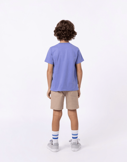 Conjunto tshirt 100% algodão e bermuda de sarja Um Mais Um - Gracia