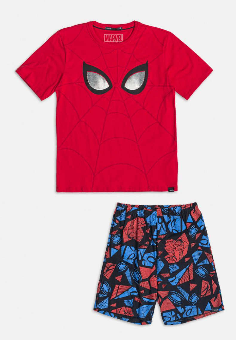 Pijama t-shirt e bermuda Spider Man Youccie