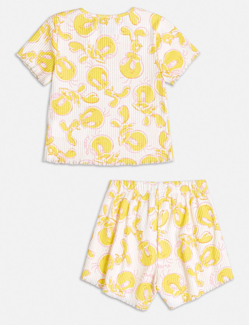 Pijama blusa e shorts Piu Piu Momi